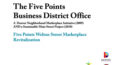 Five Point Business District presentation of Marketplace Initiative and Sustainable Main Street Project