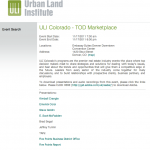 Urban Land Institute Colorado - Transit Oriented Development Marketplace