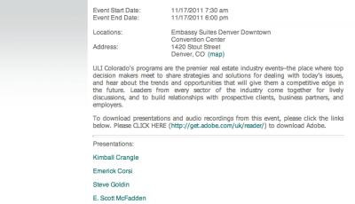 Urban Land Institute Colorado - Transit Oriented Development Marketplace